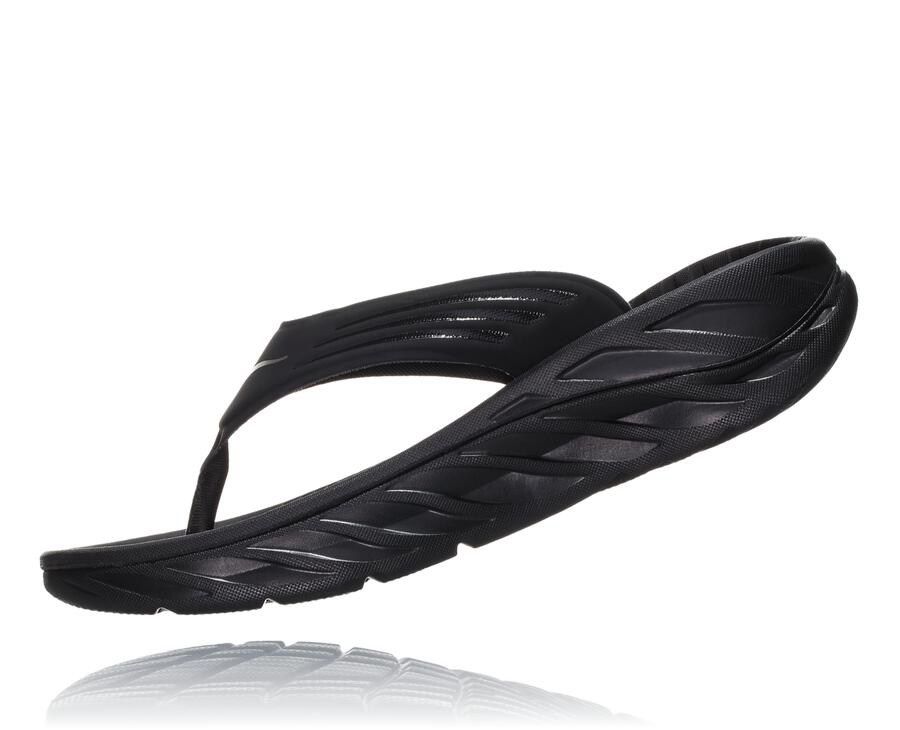 Hoka One One Sandals Mens Black - ORA Recovery Flip - 38420FPWA